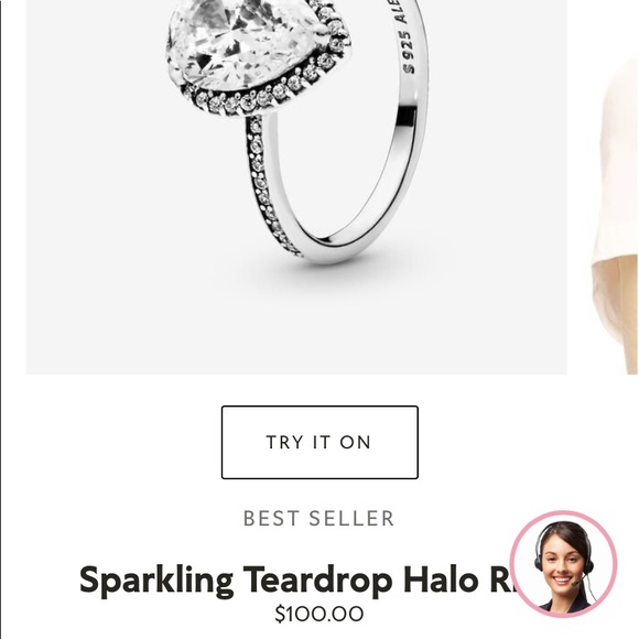 Pandora Tear Drop ring - Picture 5 of 5